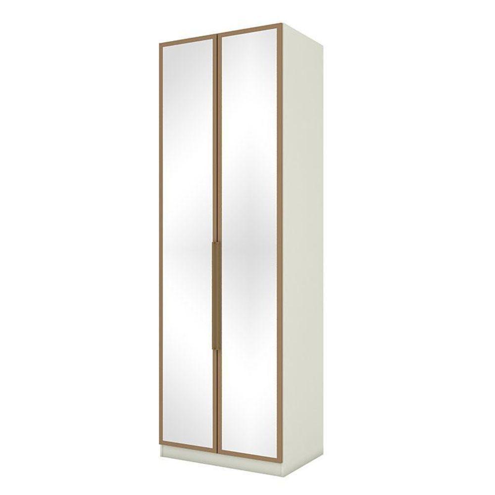 Armário 2 Portas Com Espelhos 3 Gavetas Seletto Areia Jequitibá - Henn - 1