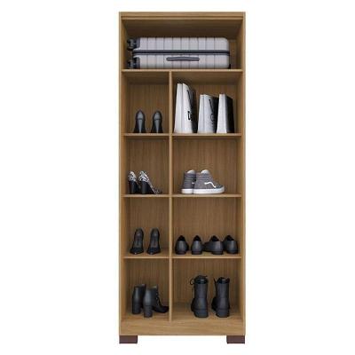 Kit Guarda Roupa Casal Imperial 6 Portas 3 Gavetas Carvalho Americano Grafite MDP