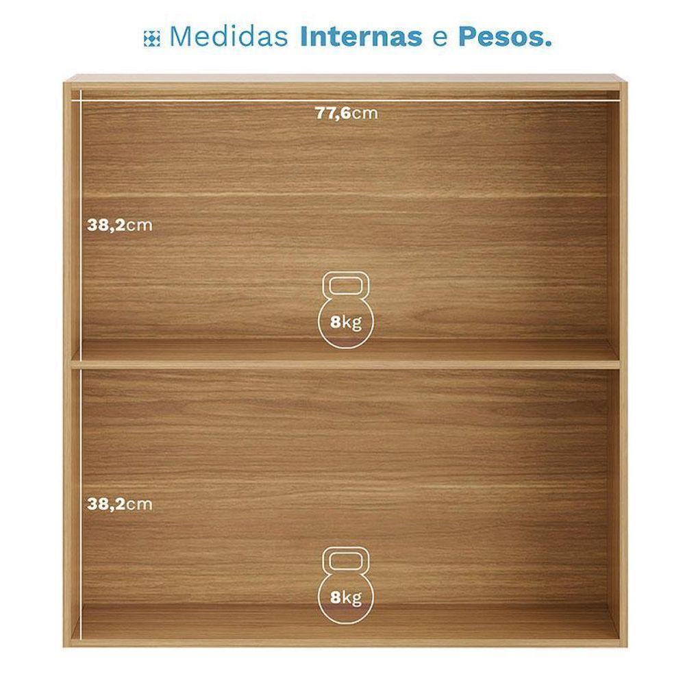 Armário Aéreo Art 6000 2 Portas 80 Cm Freijó Riscatto – Kits Paraná - 3