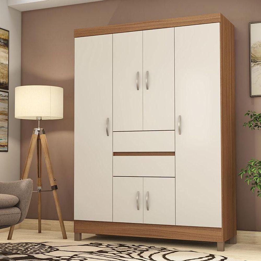 Guarda Roupa Solteiro Ecom 2 Amêndola Touch Off White – Demóbile - 4