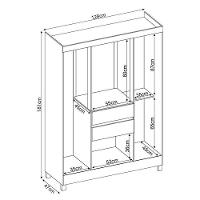 Guarda Roupa Solteiro Ecom 2 Amêndola Touch Off White – Demóbile - 2