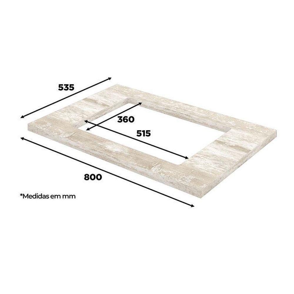 Balcão Forno De Embutir Americana Branco Com Tampo Para Cooktop Calcare – Henn - 3