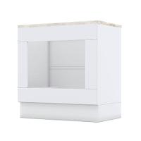 Balcão Forno De Embutir Americana Branco Com Tampo Para Cooktop Calcare – Henn - 1