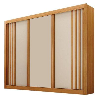 Guarda Roupa Casal 3 Portas Milano Cinamomo Off White – Leifer Móveis