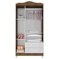 Cômoda Gaveteiro E Guarda Roupa Ariel Branco Acetinado Amadeirado - Carolina - 3