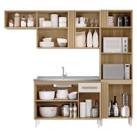 Cozinha Compacta Vitória Com Balcão De Pia Atacama Off White - Aramóveis - 2