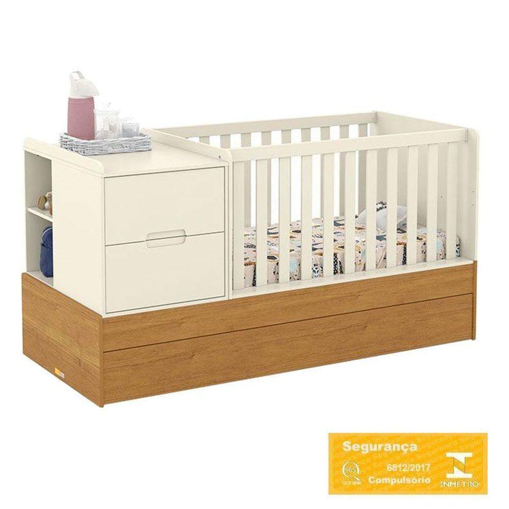 Berço Americano Multifuncional Formare Off White Freijó Com Colchão Gazin – Matic - 2