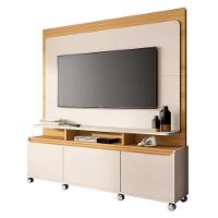 Estante Home Theater Quantum Off White Cinamomo E Mesa De Centro Sky Com Tampo De Vidro Cinamomo– Hb Móveis - 2