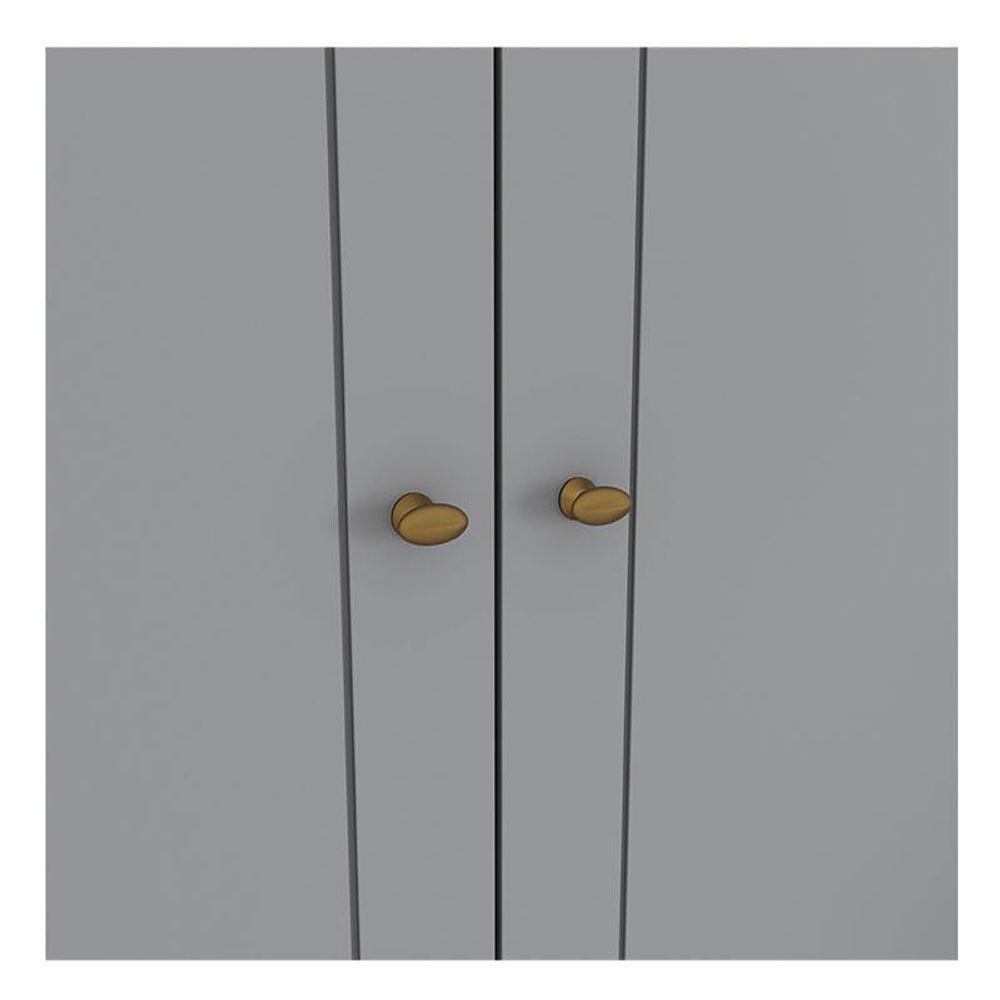 Guarda Roupa Casal Americano 6 Portas Cinza – Henn - 3