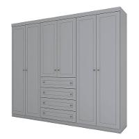 Guarda Roupa Casal Americano 6 Portas Cinza – Henn - 1