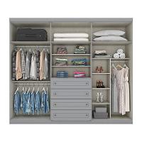Guarda Roupa Casal Americano 6 Portas Cinza – Henn - 2