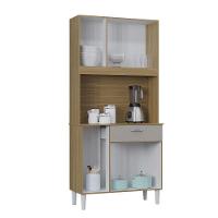 Cozinha Kit Cassia 6 Portas E 1 Gaveta Damasco Ripado Off White- Poquema - 7