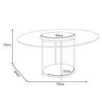 Home Suspenso Empire Castanho Off White E Kit Mesa De Centro Sky Off White- Hb Móveis - 6