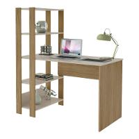 Escrivaninha 120Cm Com Estante Lateral Multimóveis Cr25207 Off White/Carvalho Off White/Carvalho - 7