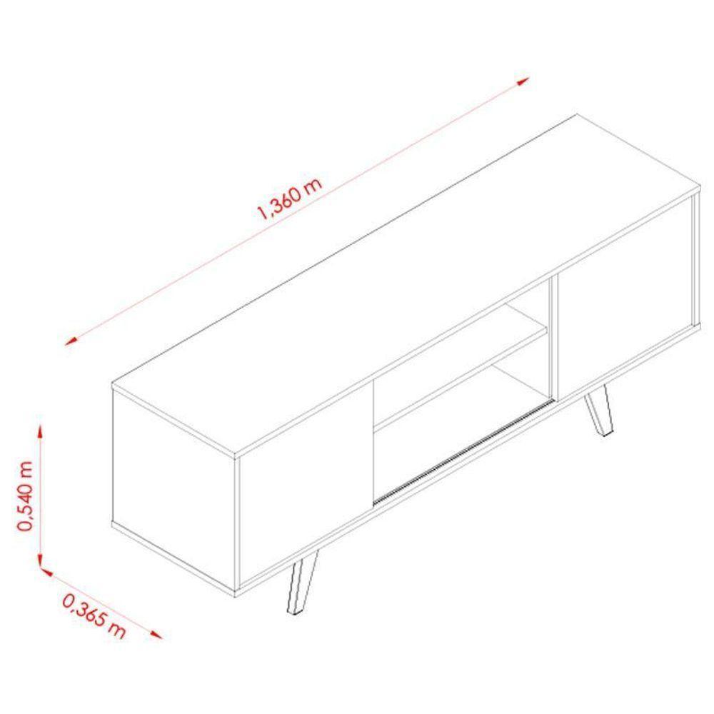 Estante Home Theater Com Bancada Panorama Calacata Off White – Madetec - 4
