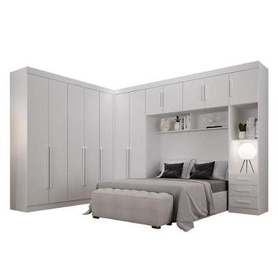 Quarto De Casal Modulado 12 Portas Orion Branco – Leifer Móveis