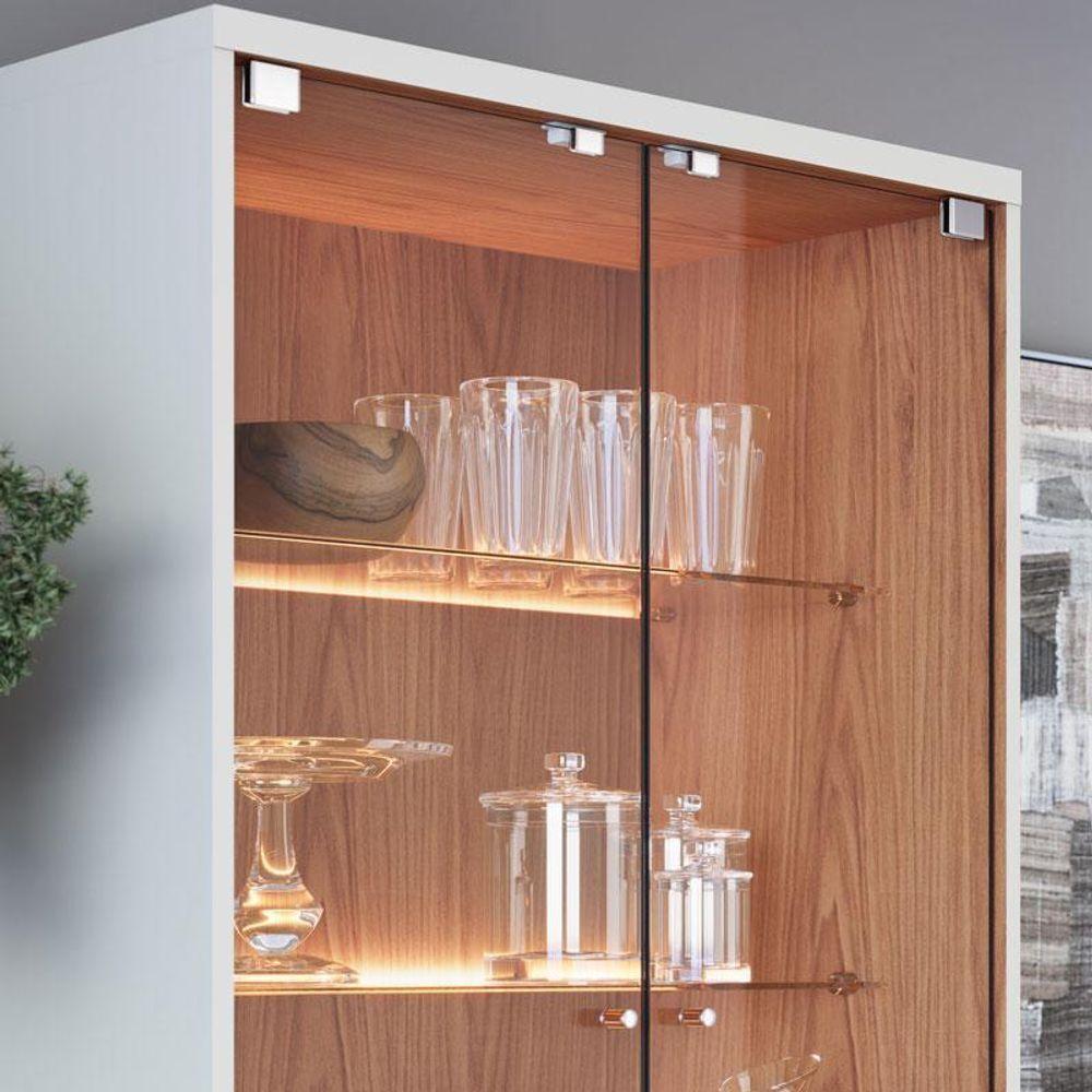 Cristaleira Ambiente Noronha Off White Matte Freijó– Colibri - 6