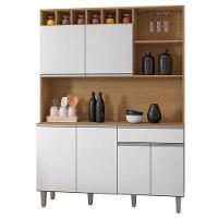 Armário Para Cozinha Kit Ambiente Alice Amêndoa Branco - Ajl - 5