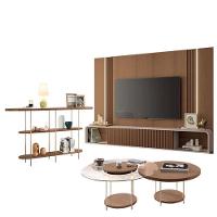 Home Suspenso Empire Castanho Off White E Aparador Infinity E Kit Mesa De Centro Sky Castanho- Hb Móveis - 1