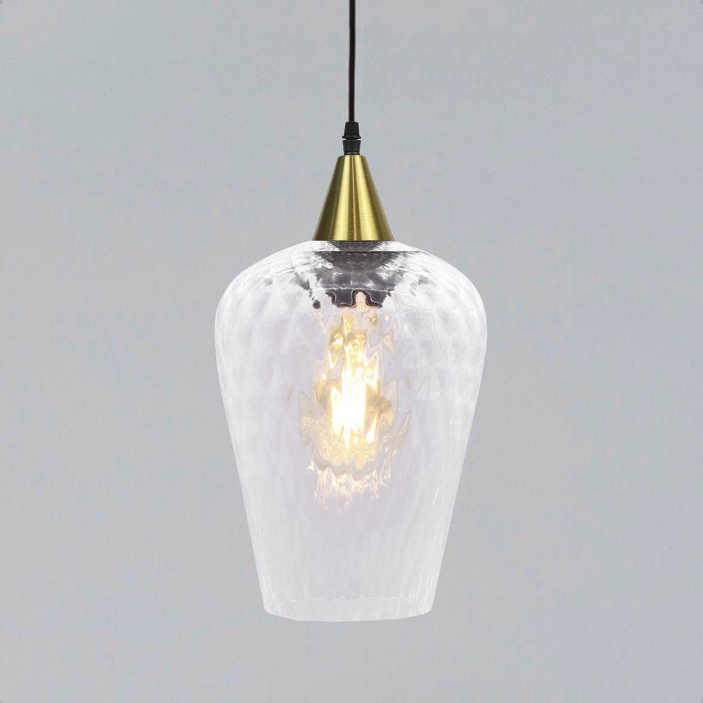 Lustre Pendente Taschibra Monalisa G Boreal Transparente E27 Bivolt Ouro - 2