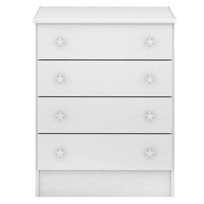 Cômoda Infantil Doce Sonho 4 Gavetas MDF Puxador Plástico Branco