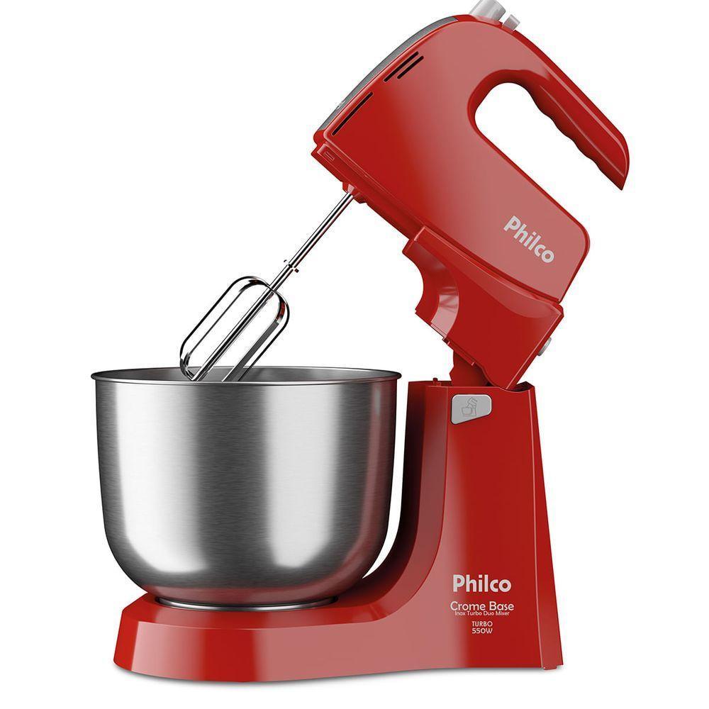 Batedeira Philco Crome Base Inox Turbo Duo Mixer 4L 550W 110V - 4