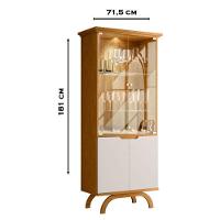 Cristaleira Vicenza Com Aparador Buffet Berlim E Espelho Isadora Ype Off White – New Ceval - 3