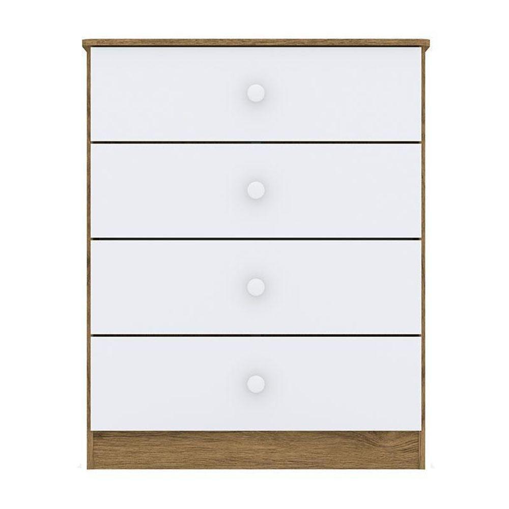 Cômoda Infantil Amarelinha Rústico Branco – Henn - 1