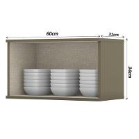 Armário Aéreo Connect 1 Porta Basculante 60 Cm Duna Cristal – Henn - 2