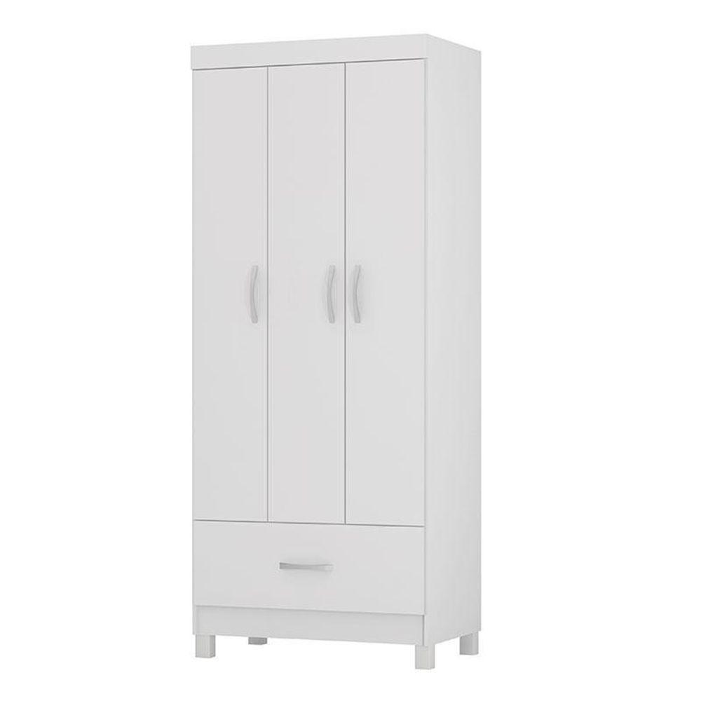 Cômoda London E Guarda Roupa Solteiro Prince Branco - Demóbile - 4