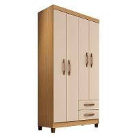 Guarda Roupa Solteiro Ambiente Mogi 4 Portas Carvalho Americano Off White - Incorplac - 3