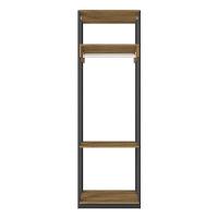 Guarda Roupa Modulado Titan Com Prateleiras Preto Freijó - Móveis Leão - 2