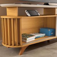 Rack Bancada Para Sala Alba Cinamomo Off White – Hb Móveis - 3