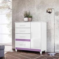 Cômoda Sapateira Infantil Vênus Branco Flex Com Pés - Moval - 9