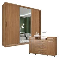 Cômoda London E Guarda Roupa Casal Dalila 32411 Amendola Off White Flex - Demóbile - 1