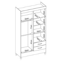 Guarda Roupa Solteiro Astro Café - Demóbile - 3