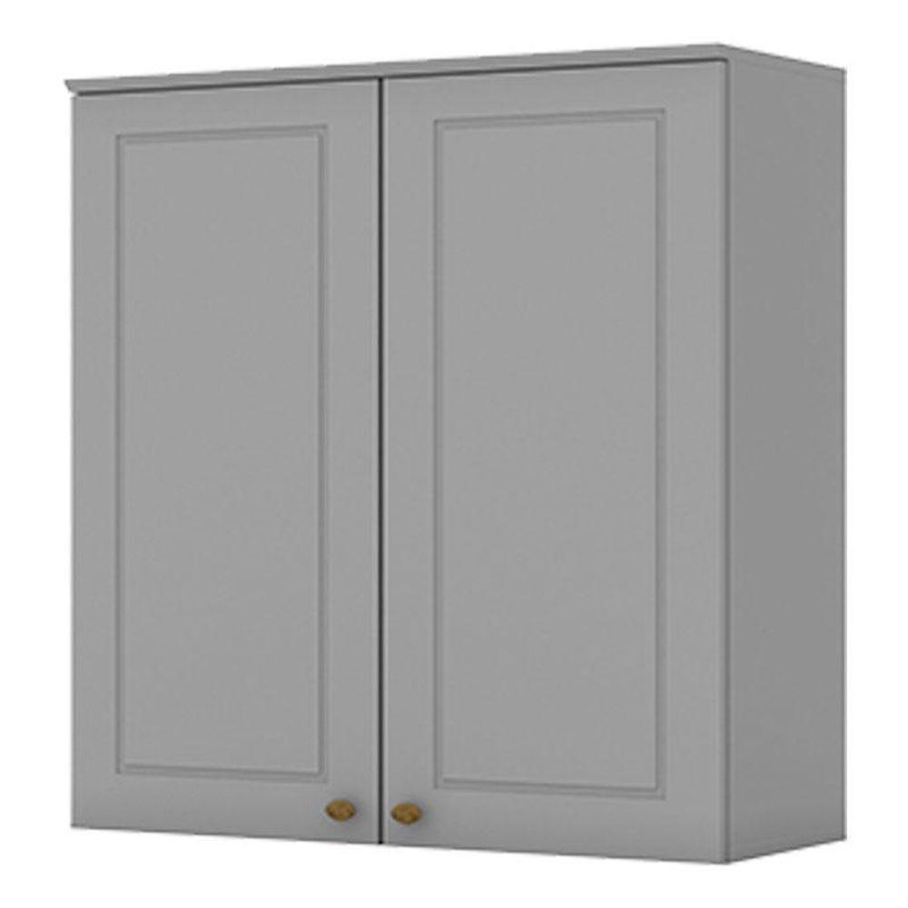 Armário Aéreo 2 Portas 80 Cm Nova York Cinza – Henn - 1