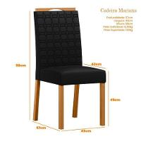 Cadeira Para Mesa De Jantar Mariana Kit 2 Peças Ype Veludo Preto – New Ceval - 2