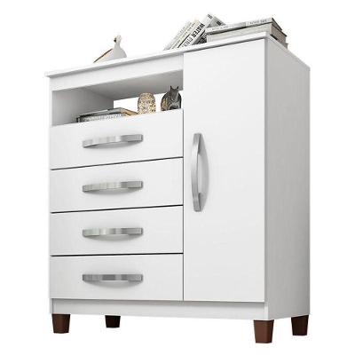 Cômoda Sapateira Catar 1 Porta 1 Prateleira 83.7cm MDF Branco