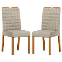 Cadeira Para Mesa De Jantar Mariana Kit 2 Peças Ype Veludo Nude – New Ceval - 1