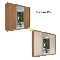 Guarda Roupa Casal Ambiente Dalila 32215pe Amendola Off White Flex Com Pés - Demóbile - 3