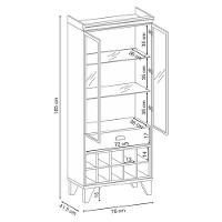 Buffet Melodia E Cristaleira ópera Off White Cinamomo – Hb Móveis - 6