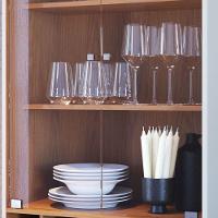 Cristaleira E Aparador Buffet Para Sala Jurerê Off White Matte Freijó – Colibri - 6