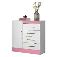 Cômoda Montevidéu E Guarda Roupa Solteiro Astro Branco Flex - Demóbile - 3