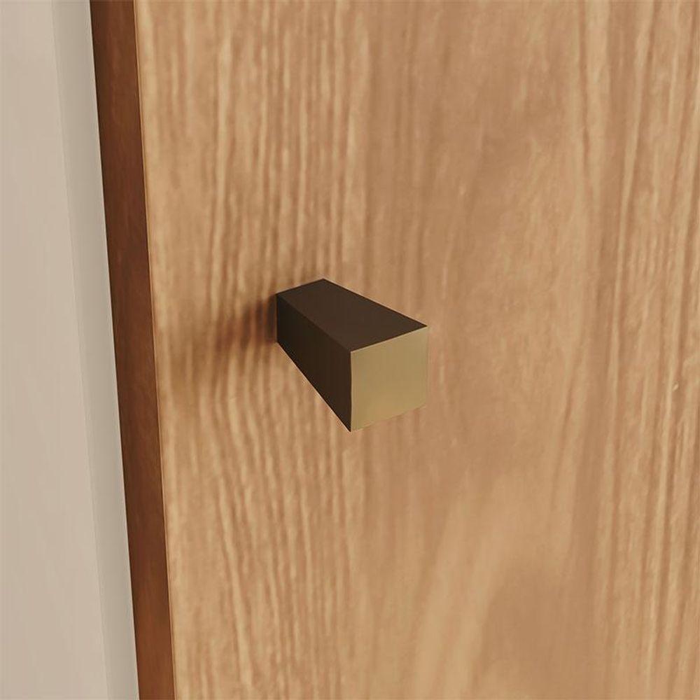 Armário Multiuso Doha Ambiente Com Espelho 2 Portas 3 Gavetas Off White Nature - Henn - 4