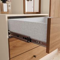 Armário Multiuso Doha Ambiente Com Espelho 2 Portas 3 Gavetas Off White Nature - Henn - 5