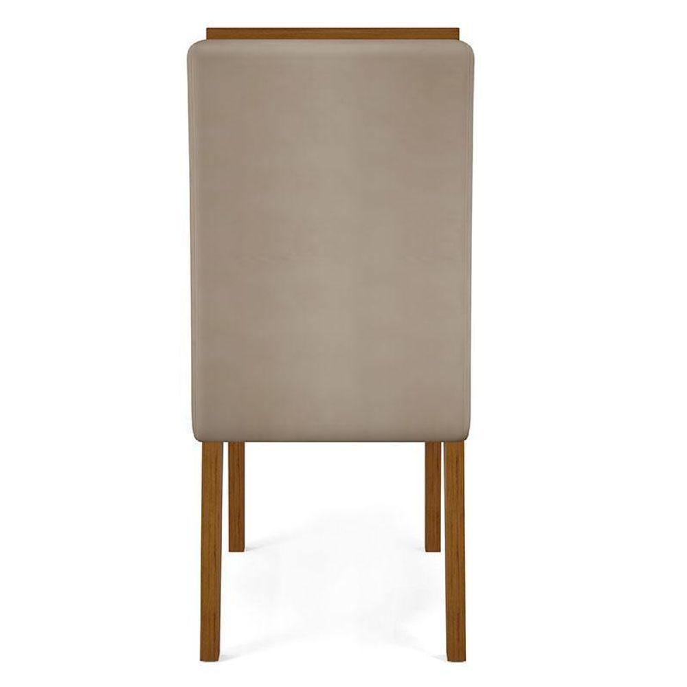 Cadeira Para Mesa De Jantar Yasmin Kit 2 Peças Freijó Veludo Kraft - Dj Móveis - 4