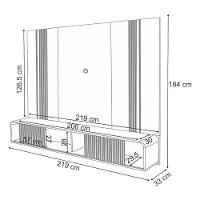 Home Suspenso Empire Cinamomo Off White E Kit Mesa De Centro Sky Off White- Hb Móveis - 3