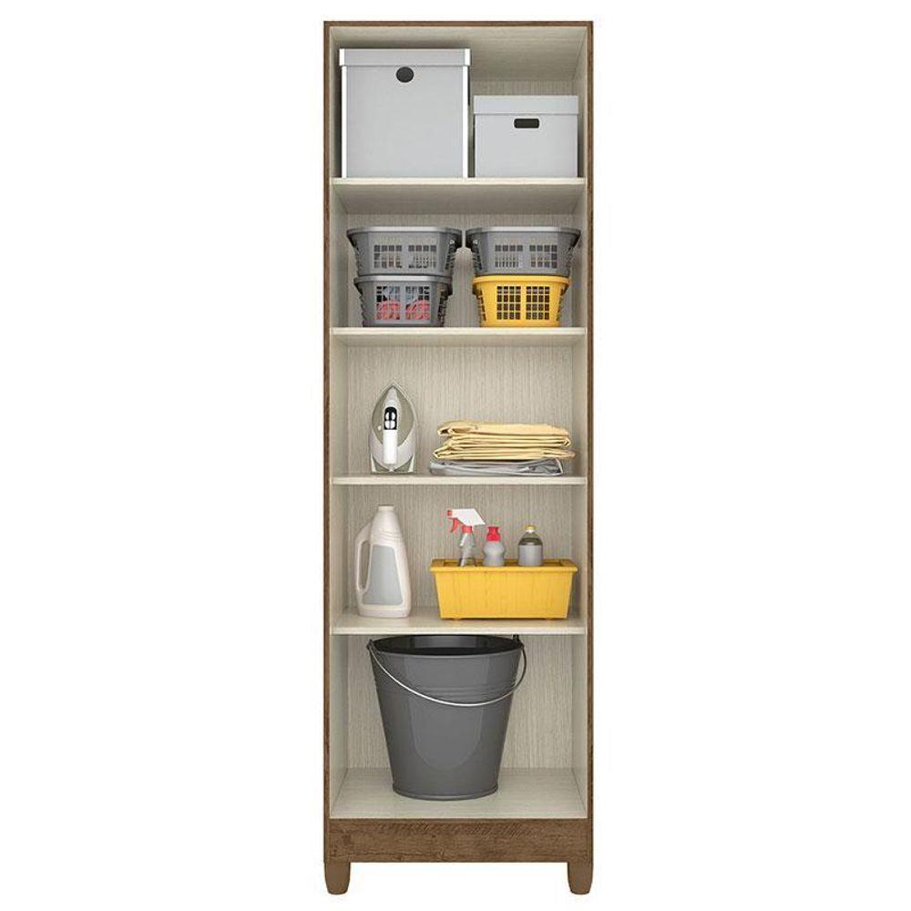 Armário Multiuso New Iris Castanho Wood - Moval - 3