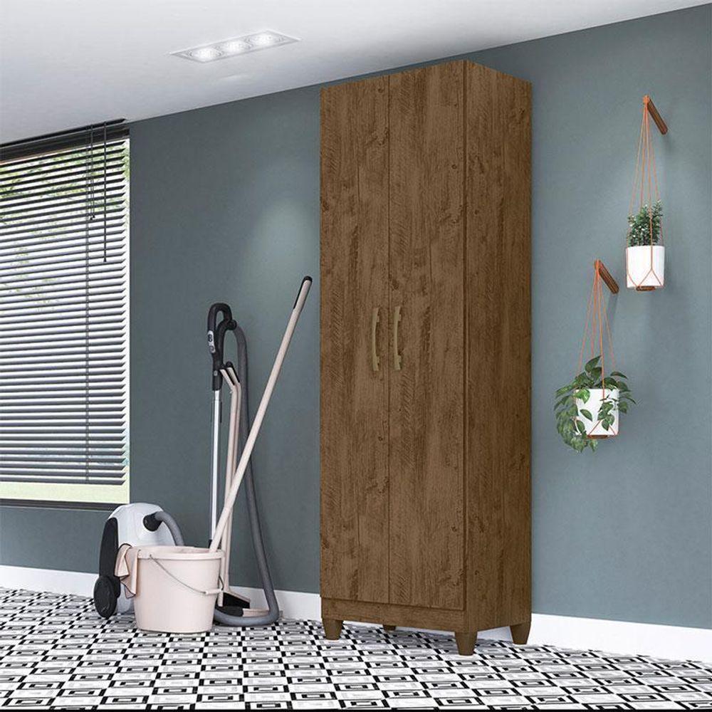 Armário Multiuso New Iris Castanho Wood - Moval - 5